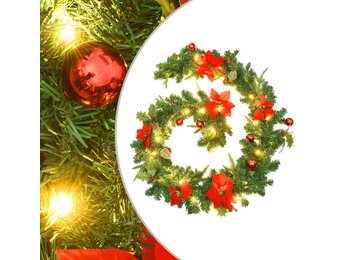 Kerstslinger vidaXL met LED 2,7m PVC Groen/Rood - 40% Korting!