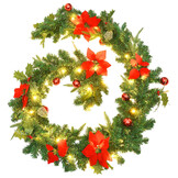 Kerstslinger vidaXL met LED 2,7m PVC Groen/Rood - 40% Korting!