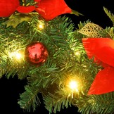 Kerstslinger vidaXL met LED 2,7m PVC Groen/Rood - 40% Korting!