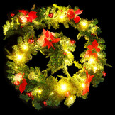 Kerstslinger vidaXL met LED 2,7m PVC Groen/Rood - 40% Korting!