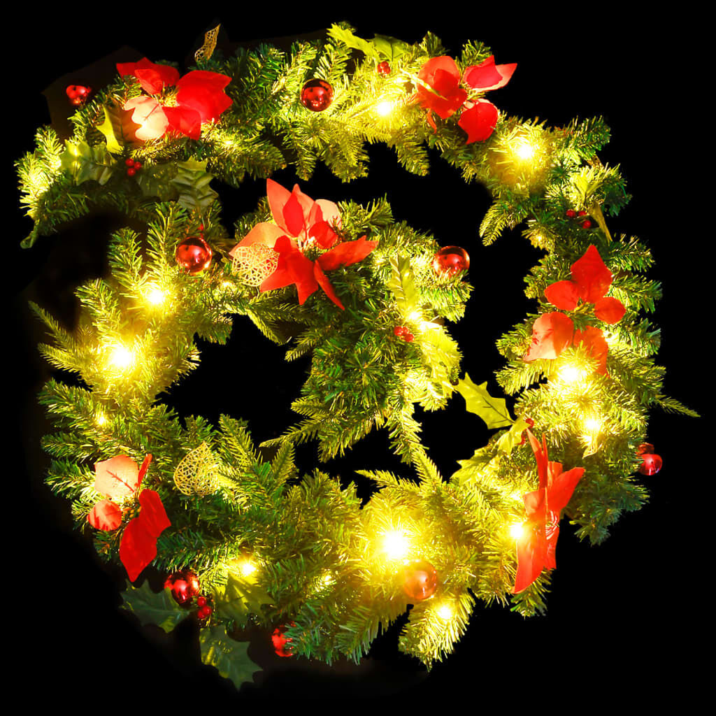 Kerstslinger vidaXL met LED 2,7m PVC Groen/Rood - 40% Korting!