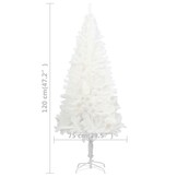 vidaXL Witte Kunstkerstboom (120cm) - Levensechte Naalden - 40% Korting!