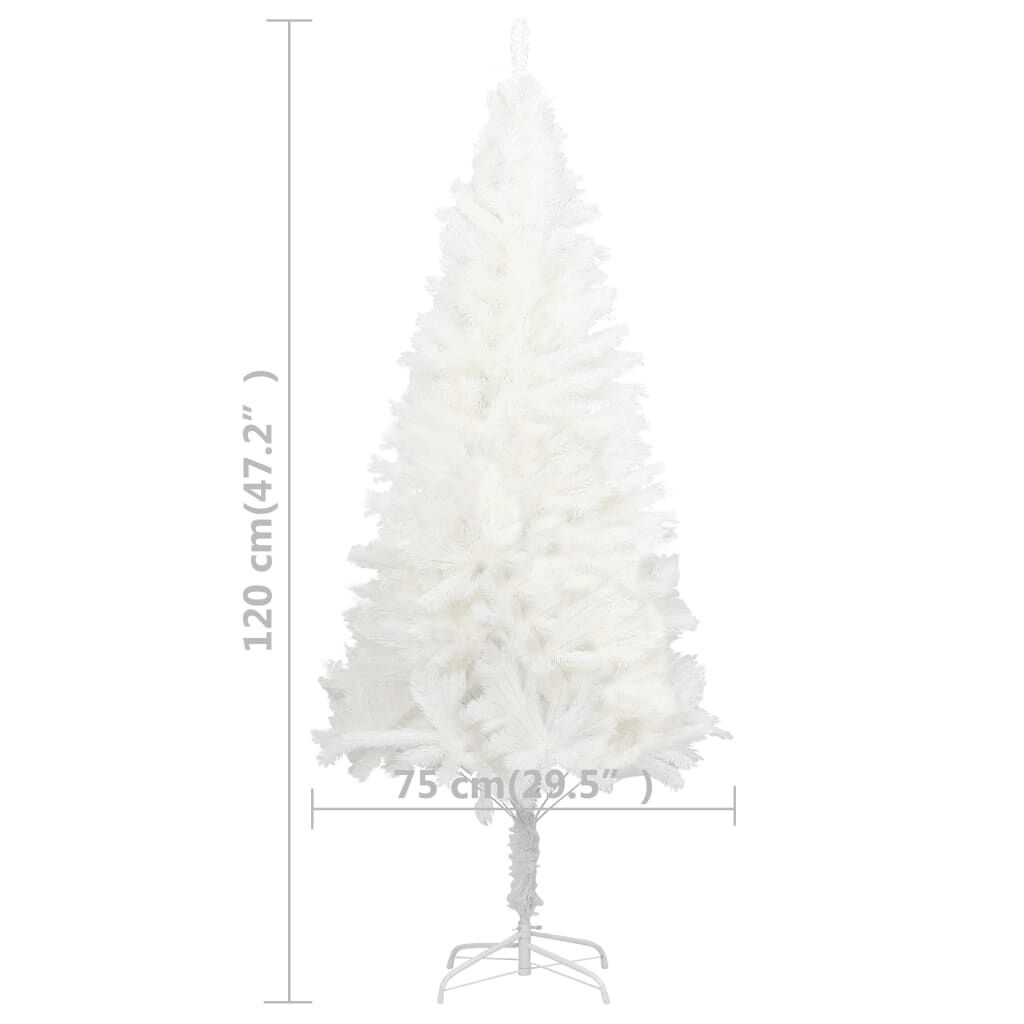 vidaXL Witte Kunstkerstboom (120cm) - Levensechte Naalden - 40% Korting!