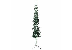 VidaXL Halve Kunstkerstboom 210cm Groen - 40% Korting | Ruimtebesparend!