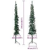 VidaXL Halve Kunstkerstboom 210cm Groen - 40% Korting | Ruimtebesparend!