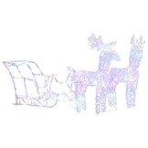 vidaXL Kerstversiering Rendieren & Slee - 160 LED's - 130cm - 35% Korting!