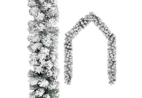 vidaXL Kerstslinger Sneeuw 10m PVC Groen - 35% Korting!