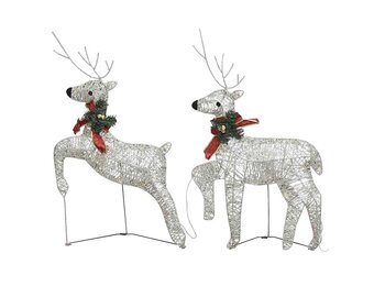 Kerstrendieren 2 st 40 LED's Goud - 35% Korting!