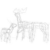 VidaXL 3-Delig Rendier Kerstverlichting - 229 LED - 35% Korting!