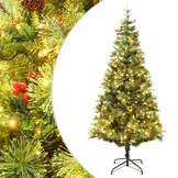 VidaXL Kerstboom 150cm met LED & Dennenappels - 35% Korting!