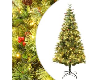 VidaXL Kerstboom 150cm met LED & Dennenappels - 35% Korting!