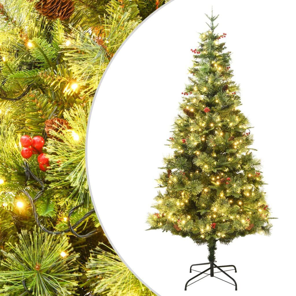 VidaXL Kerstboom 150cm met LED & Dennenappels - 35% Korting!