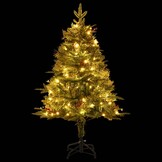 VidaXL Kerstboom 150cm met LED & Dennenappels - 35% Korting!
