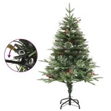 VidaXL Kerstboom 150cm met LED & Dennenappels - 35% Korting!