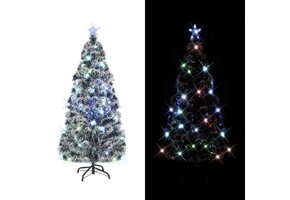 vidaXL Kerstboom Glasvezel met LED - 150cm - 35% Korting!
