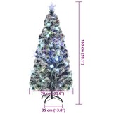 vidaXL Kerstboom Glasvezel met LED - 150cm - 35% Korting!