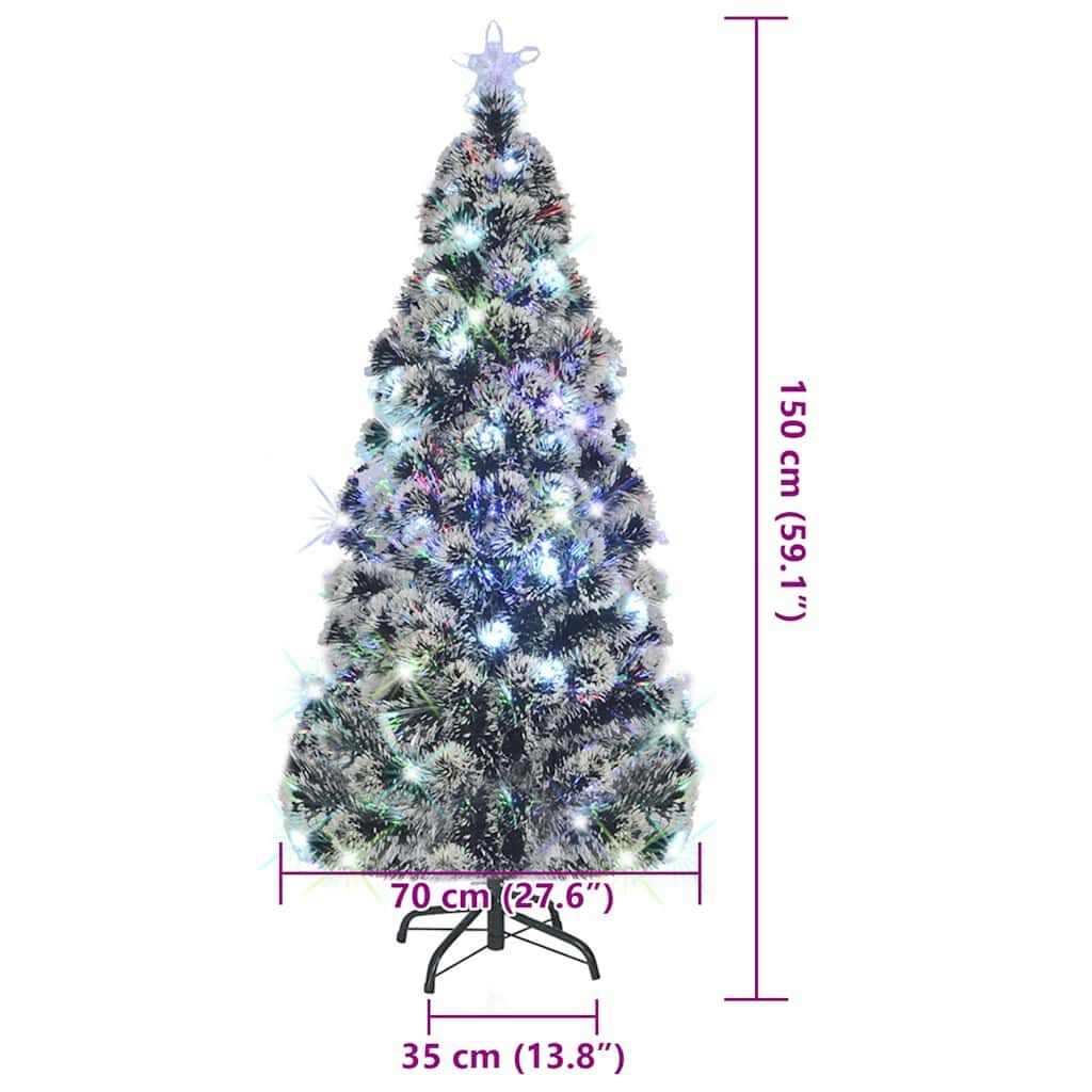 vidaXL Kerstboom Glasvezel met LED - 150cm - 35% Korting!
