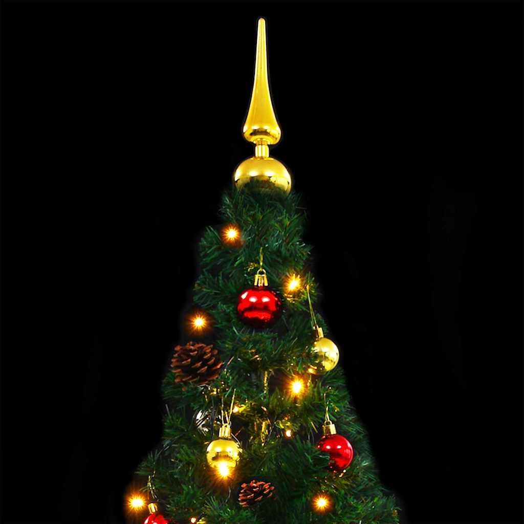 VidaXL Kunstkerstboom 150cm Groen met 150 LED's & Ballen | 40% Korting!