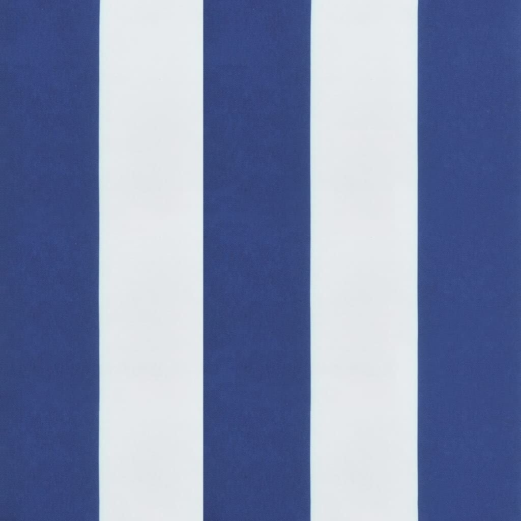 vidaXL Palletkussens 2 st stof gestreept wit en blauw