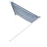 vidaXL Luifel Uittrekbaar 250x150cm Blauw/Wit - Nu 56% Korting!