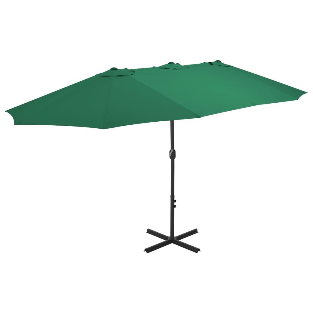 vidaXL Parasol Aluminium Paal 460x270cm Groen - 64% Korting!