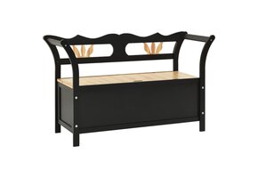 VidaXL Bankje Massief Vurenhout Zwart - 51% Korting! Zo goed als nieuw!