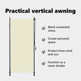 vidaXL Rolgordijn Buiten Crème 100x270 cm - 51% Korting!