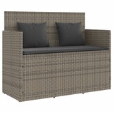 VidaXL Tuinbank Poly Rattan Grijs - 35% Korting! Nieuw!