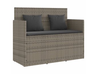 VidaXL Tuinbank Poly Rattan Grijs - 35% Korting! Nieuw!