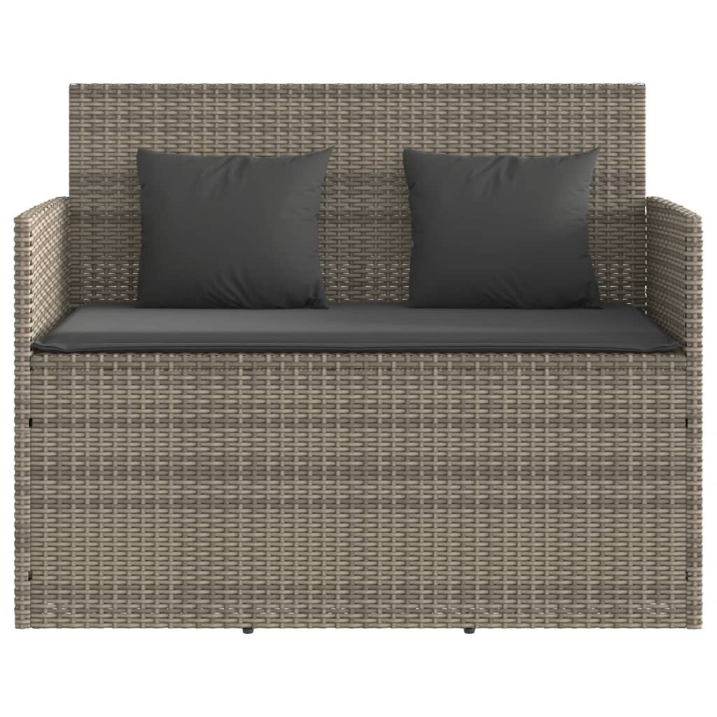 VidaXL Tuinbank Poly Rattan Grijs - 35% Korting! Nieuw!