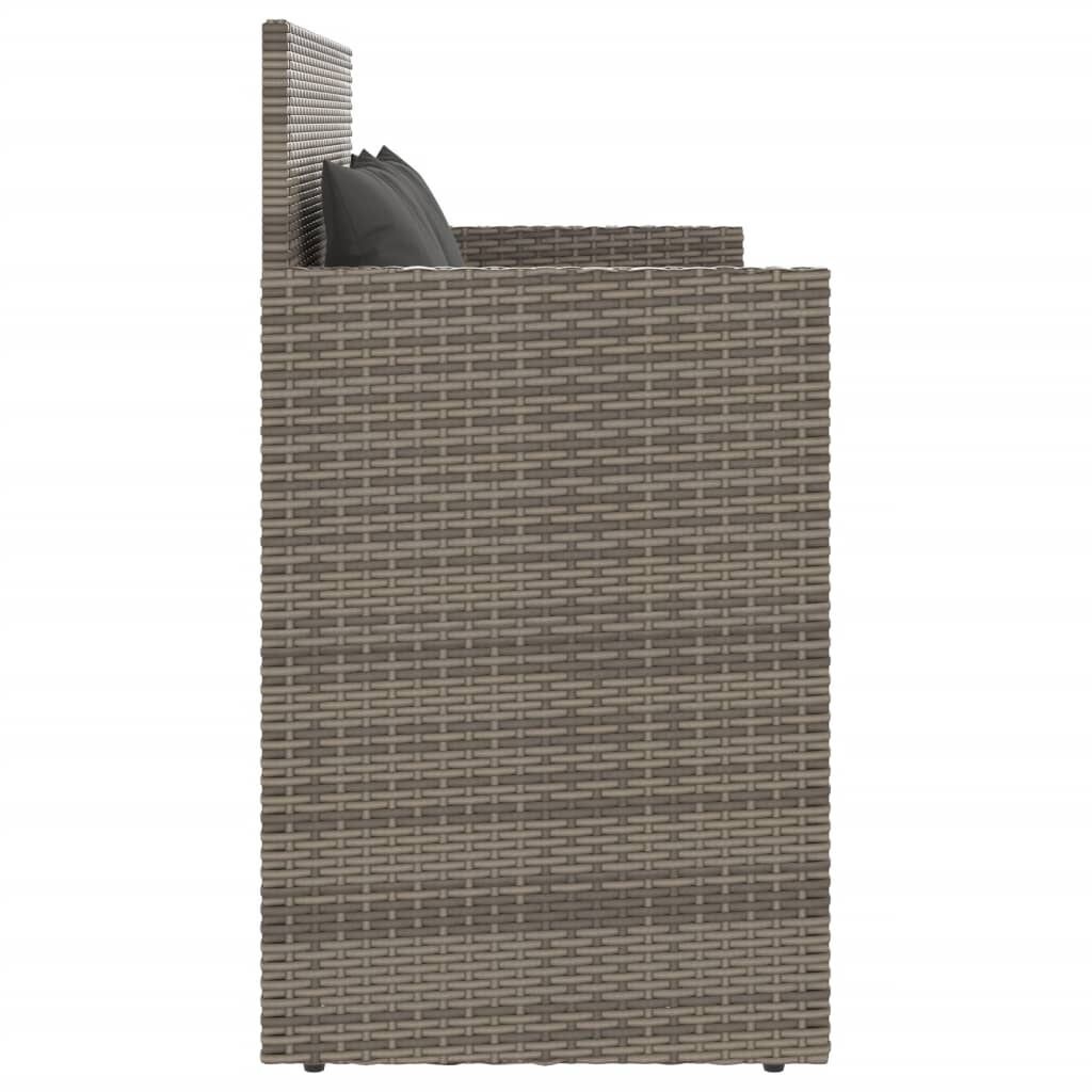 VidaXL Tuinbank Poly Rattan Grijs - 35% Korting! Nieuw!