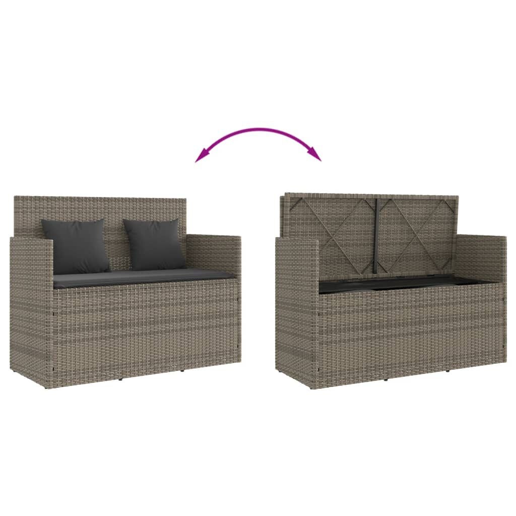 VidaXL Tuinbank Poly Rattan Grijs - 35% Korting! Nieuw!