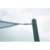 Schaduwdoekpaal Zwart - 60% Korting! (Incl. voet, excl. grondanker)