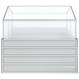 VidaXL Verhoogde Plantenbak met Kas - 100x100x85cm - Zilver (55% Korting!)