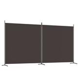 vidaXL Kamerscherm 2 panelen 348x180 cm Bruin | 40% Korting