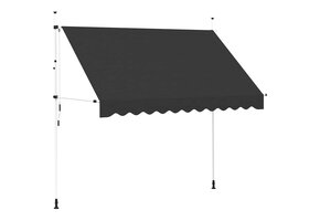 vidaXL Luifel Handmatig 300cm Antraciet - 55% Korting! (Nog 1 op voorraad)