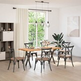 VidaXL Eettafelpoten X-vormig Staal Naturel - 95% Korting!