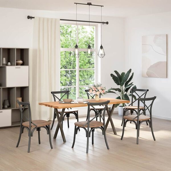 VidaXL Eettafelpoten X-vormig Staal Naturel - 95% Korting!