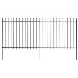 VidaXL Tuinhek Staal Zwart - 1.8m - 80% Korting! Licht Krast