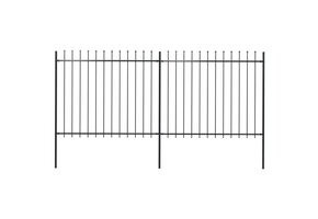 VidaXL Tuinhek Staal Zwart - 1.8m - 80% Korting! Licht Krast