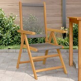 VidaXL Tuinstoelen (2 st) Acaciahout/Polypropeen Grijs - 40% Korting!