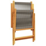 VidaXL Tuinstoelen (2 st) Acaciahout/Polypropeen Grijs - 40% Korting!