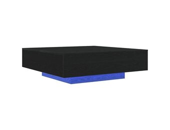 vidaXL Salontafel Zwart Eiken - 55% Korting! LED Verlichting