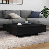 vidaXL Salontafel Zwart Eiken - 55% Korting! LED Verlichting