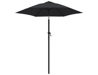 VidaXL Parasol Aluminium Zwart 200x224 cm - 40% Korting!
