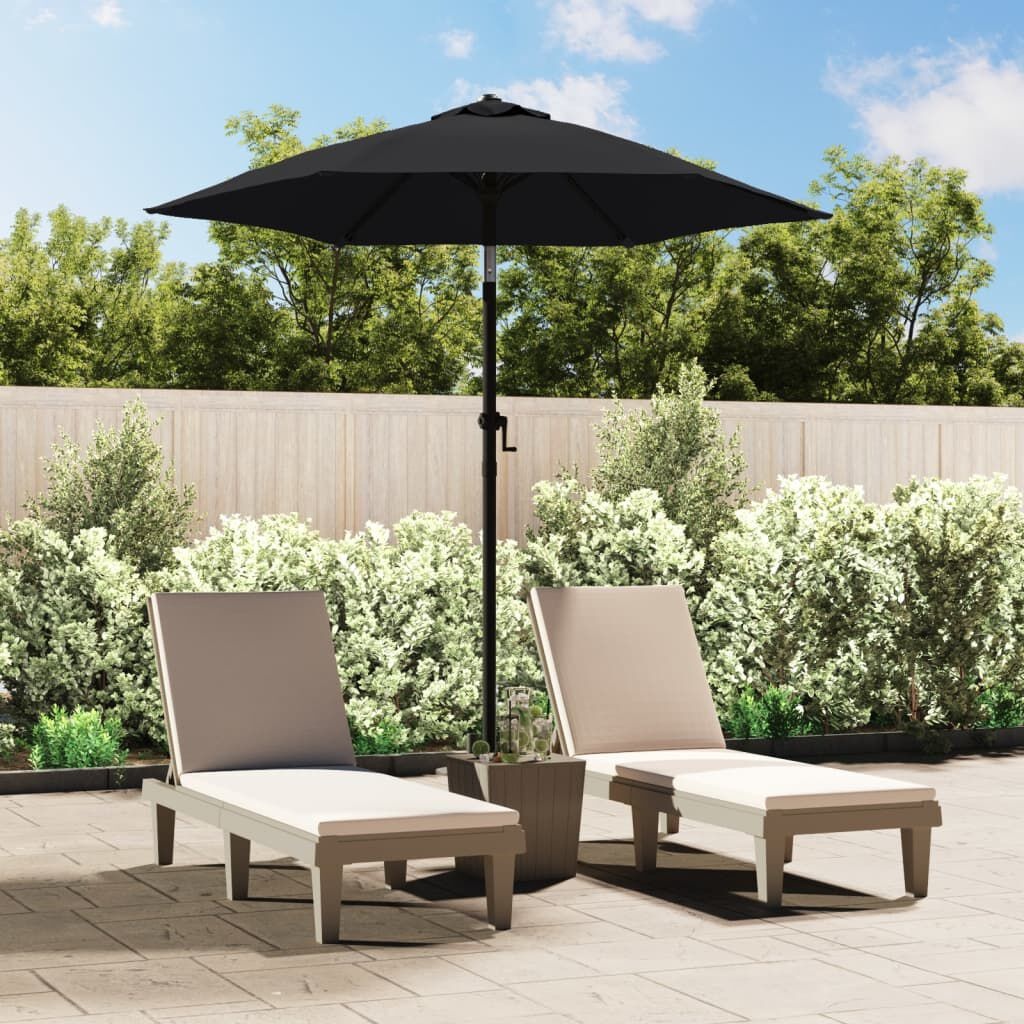 VidaXL Parasol Aluminium Zwart 200x224 cm - 40% Korting!