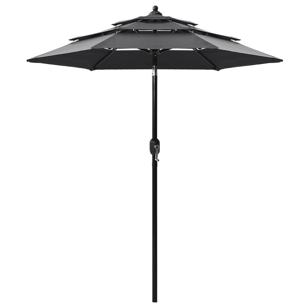 VidaXL Parasol Antraciet 74% Korting! Aluminium Paal, 3-laags