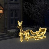 vidaXL Kerstverlichting Rendier & Slee 432 LED's - 35% Korting!