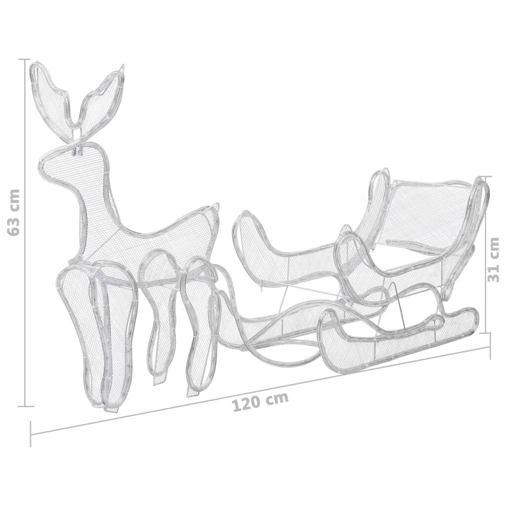 vidaXL Kerstverlichting Rendier & Slee 432 LED's - 35% Korting!