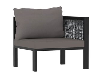 vidaXL Hoekbank Poly Rattan Antraciet - 56% Korting! Perfecte staat